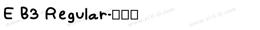 E B3 Regular字体转换